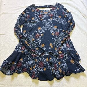 Free People Floral Long Sleeve Dress